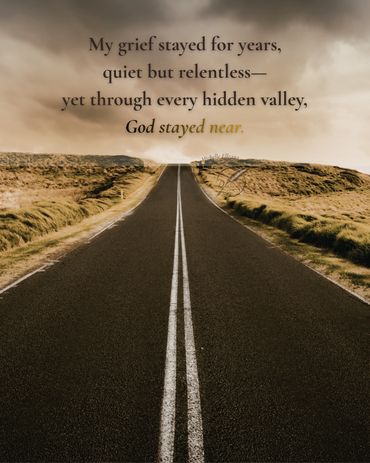 A long stretch of highway, storm clouds passing; poetry about through every valley God stays near