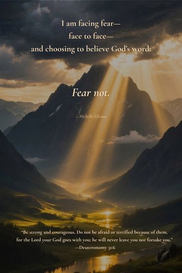 Fear does not disappear because faith is present. courage is standing face to face with uncertainty
