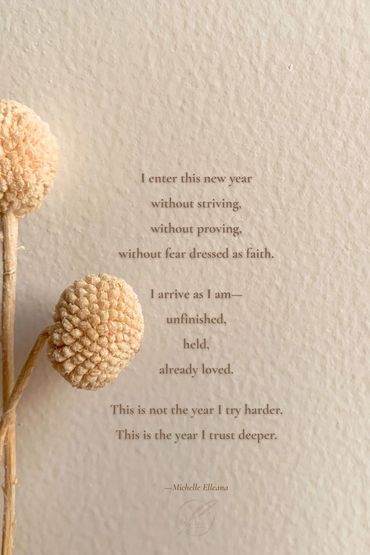 Poetry reflecting rest, surrender, and trust in God’s guidance for the beginning of a new year.