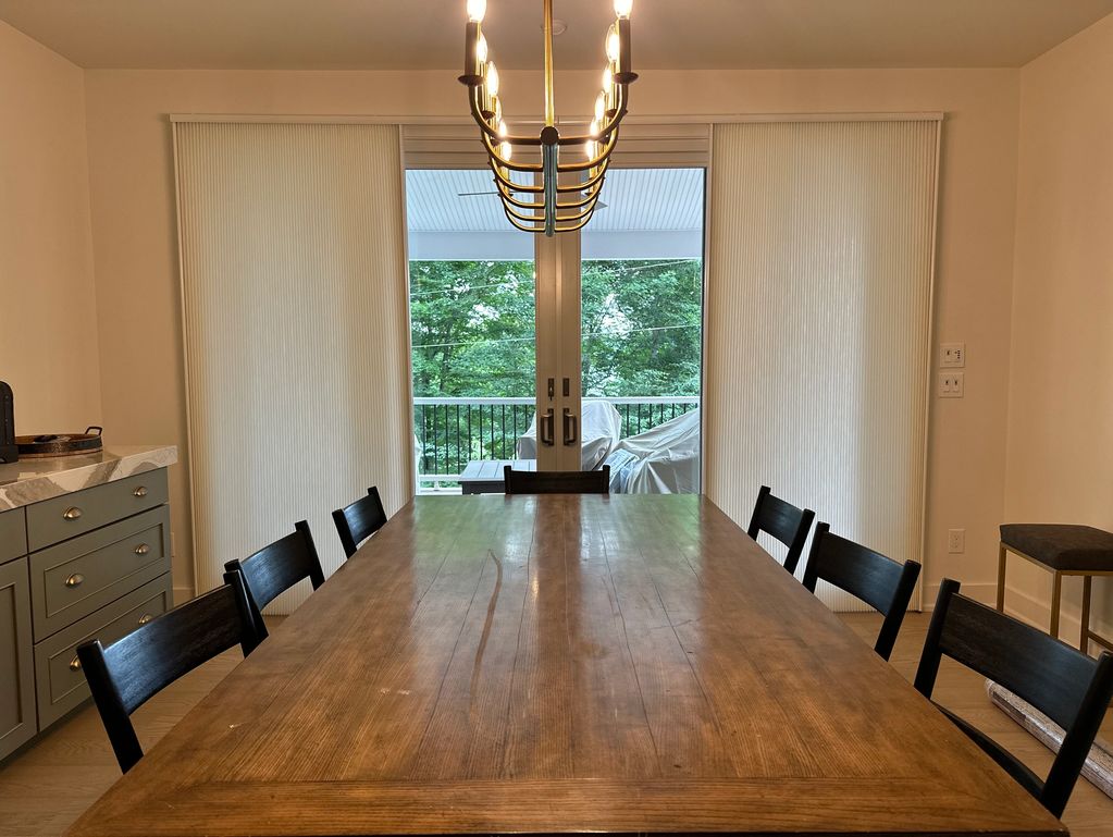 Dual opening vertical honeycomb slider