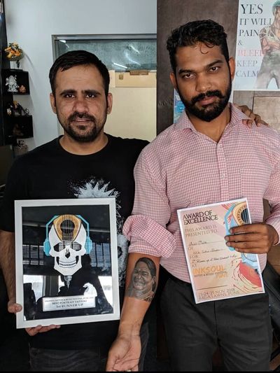 Ankit Malik won Best Portrait Tattoo - 1st runner up