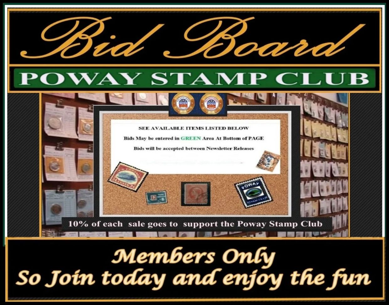 Member Auction, Bid Board, Best deal on Stamps in California, Sell Stamps, sell Stamp Collection
