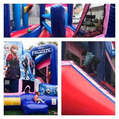 Frozen Bounce House & With 7ft Slide & Obstacle Course