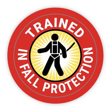 Safety trained badge fall protection
