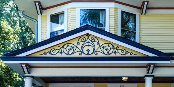 Vitorian exterior repainted home in san mateo , aca