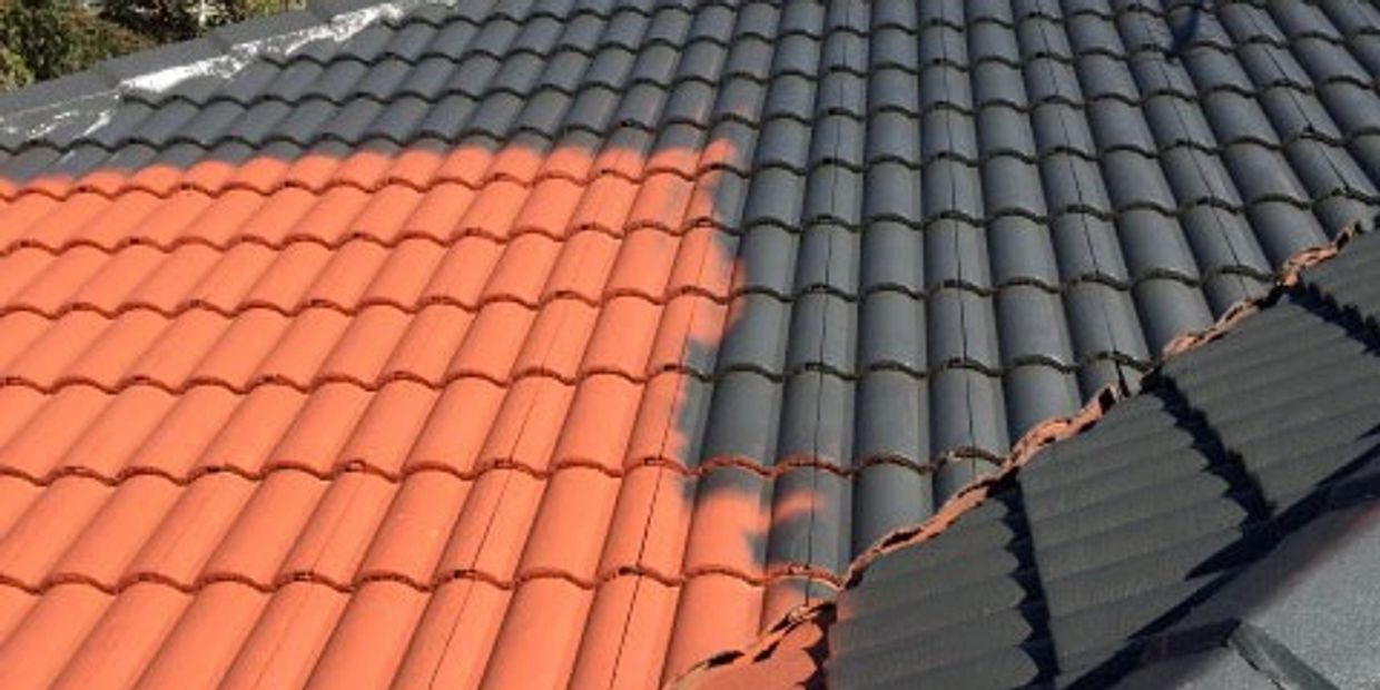 Painted roof in San Mateo Ca.
