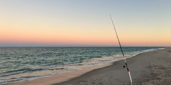 fishing on Florida beach