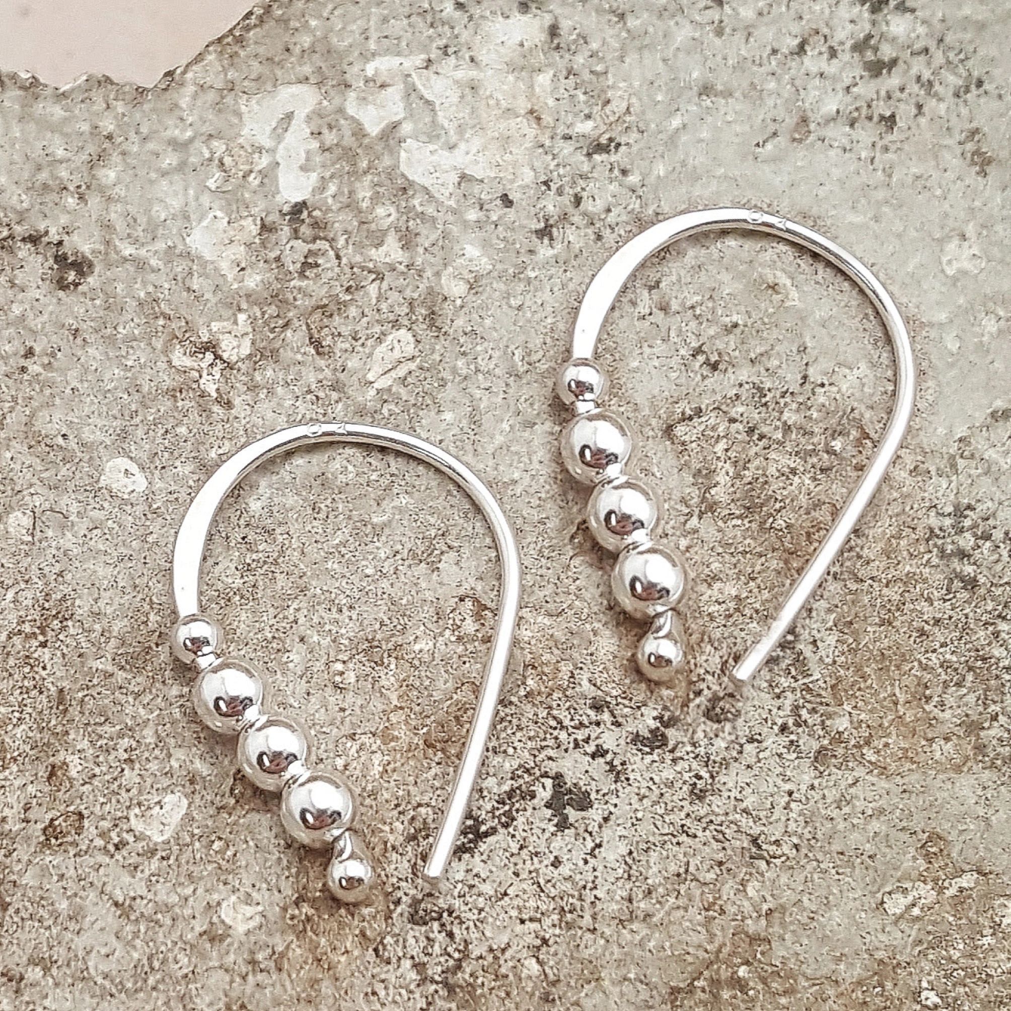 Multi Bead Hoop Earrings