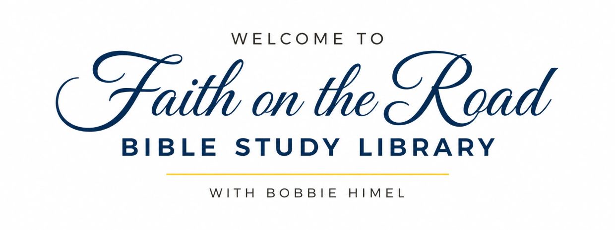 Welcome banner for Faith on the Road Bible Study Library.