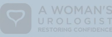Logo for A Woman's Urologist with a confidence-restoring message.