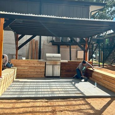 Outdoor kitchen, dog park, exterior upgrade, amenity upgrade, playground, GC, general contractor 