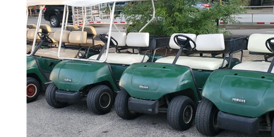 Utility Box golf cart rentals on site for a chicago street festival