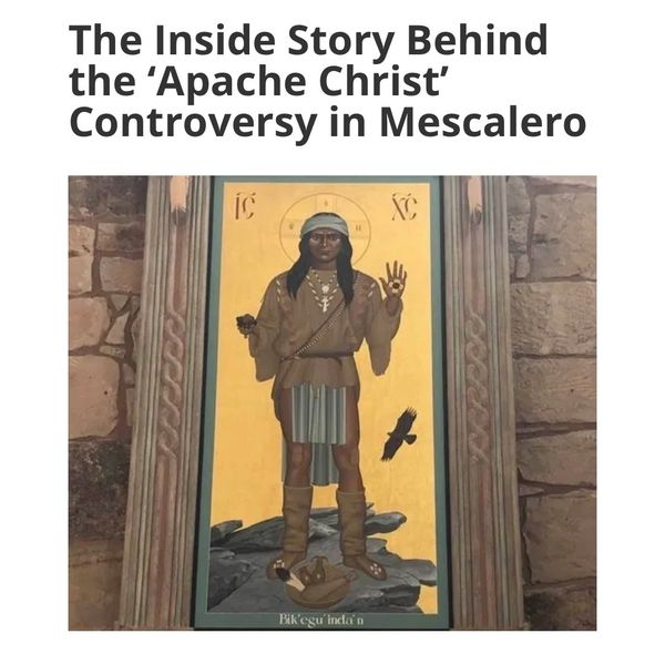 Controversial 'Apache Christ' artwork in Mescalero.