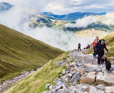Women hiking to the summit of Ben Nevis