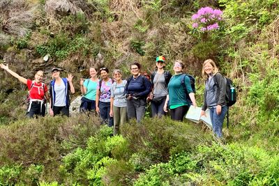 Group of women on a hike in the UK