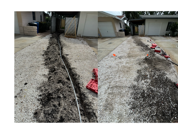 Emergency leak repair on main water line to the home