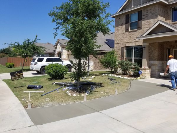 after concrete driveway extension installation