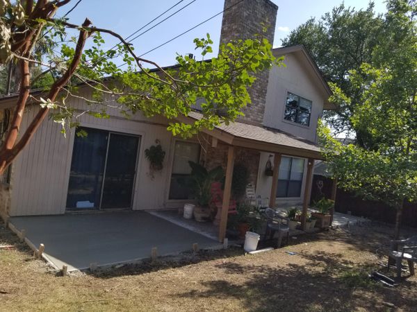 after concrete patio installation