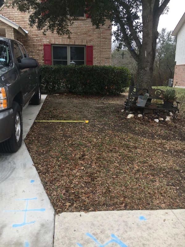 before concrete driveway extension in san antonio texas