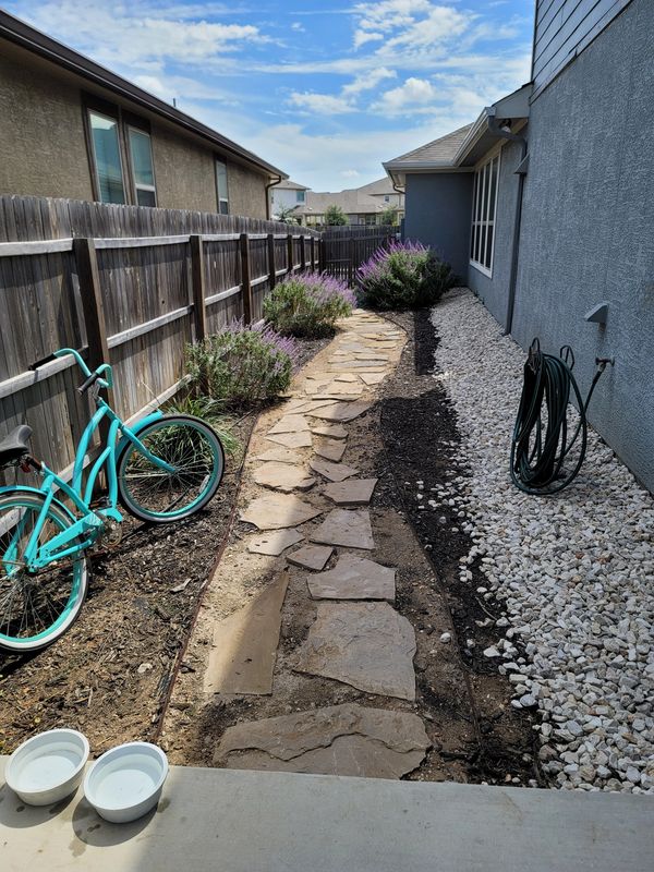 before concrete walkway install san antonio texas