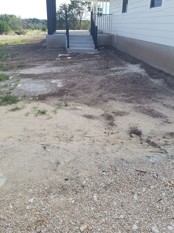 before concrete walkway installation in boerne texas