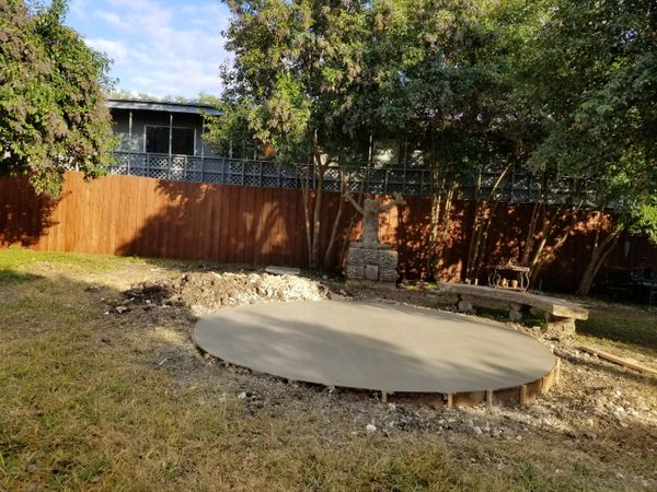 circular concrete slab installation in san antonio texas