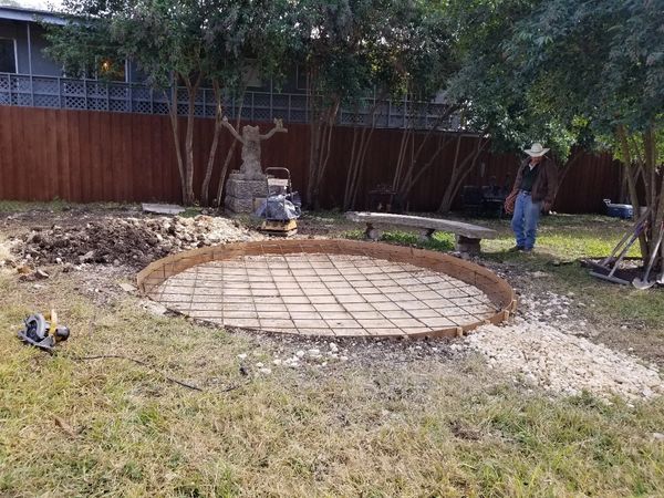 circular concrete slab preparation in san antonio texas