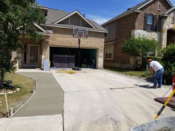 concrete driveway extension installation in san antonio texas 
