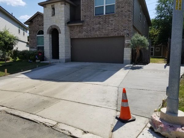 concrete driveway extension installation in san antonio texas