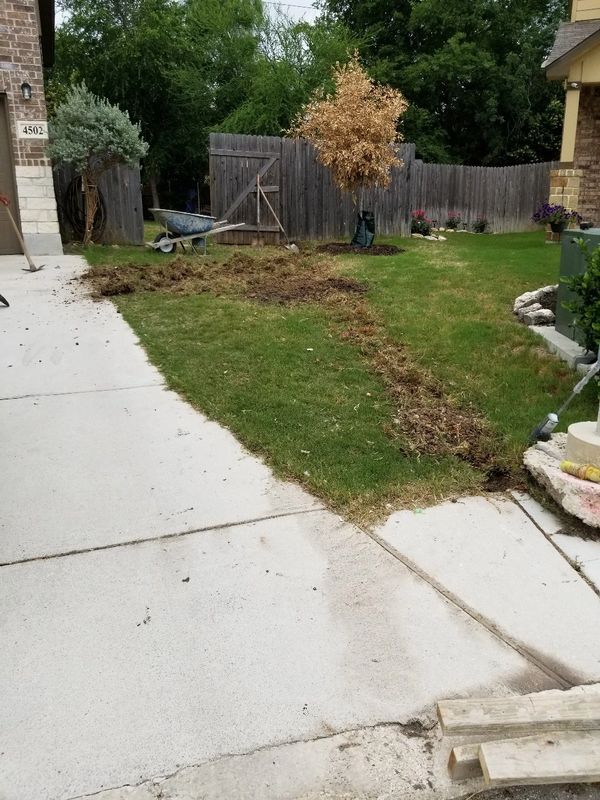 concrete driveway extension preparation excavation