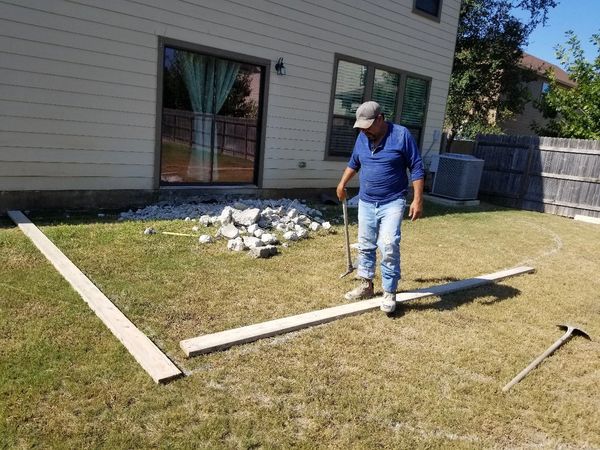 concrete patio addition preparation