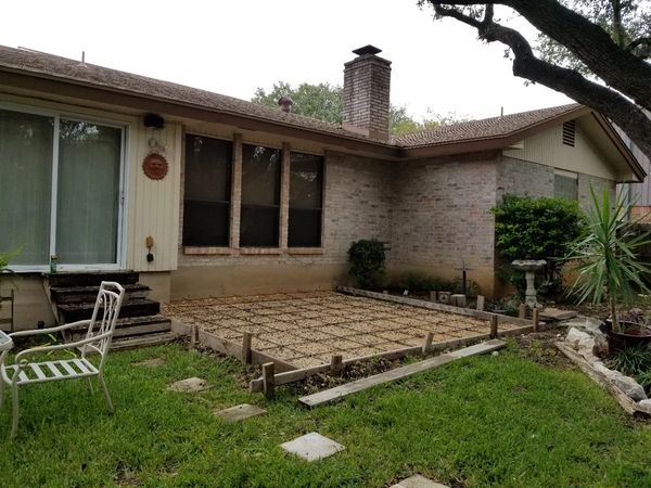concrete patio addition preparation
