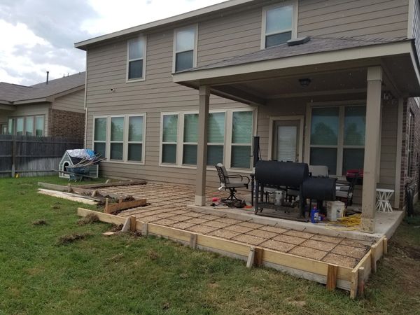 concrete patio addition in san antonio texas