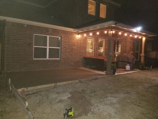 concrete patio installation