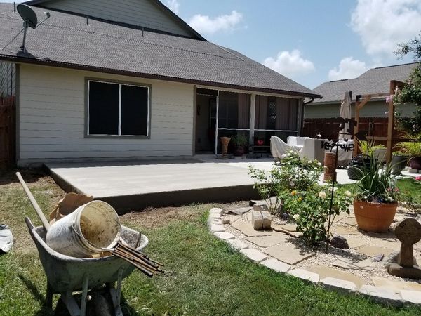 concrete patio installation in converse texas