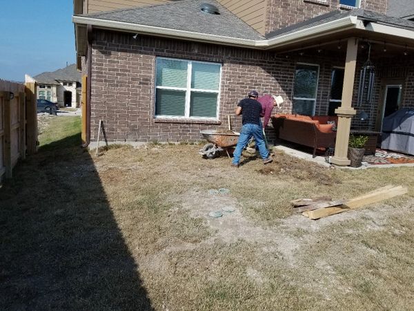 concrete patio site prep