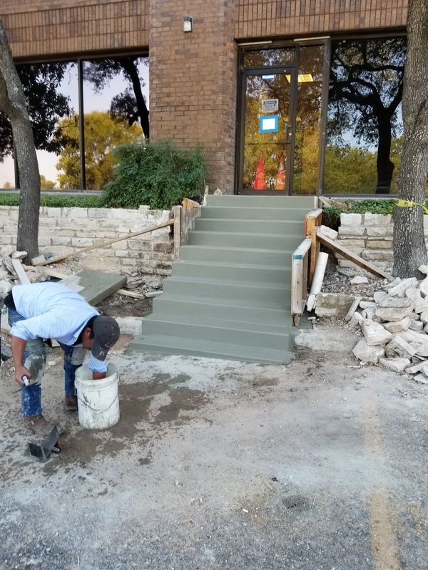 concrete stairs replacement installation in san antonio texas