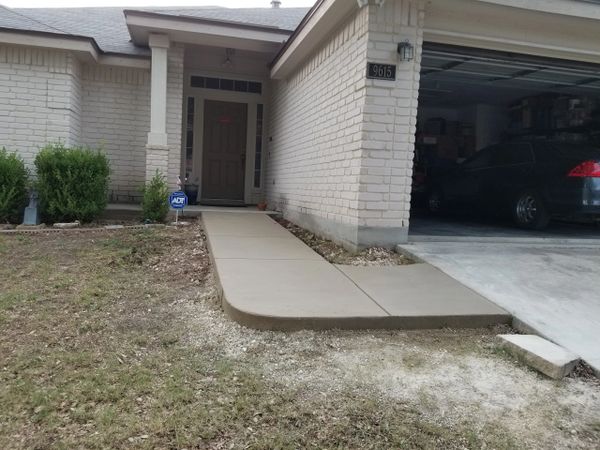 concrete walkway installation in converse texas