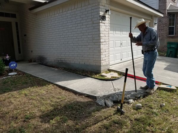 concrete walkway replacement demolition