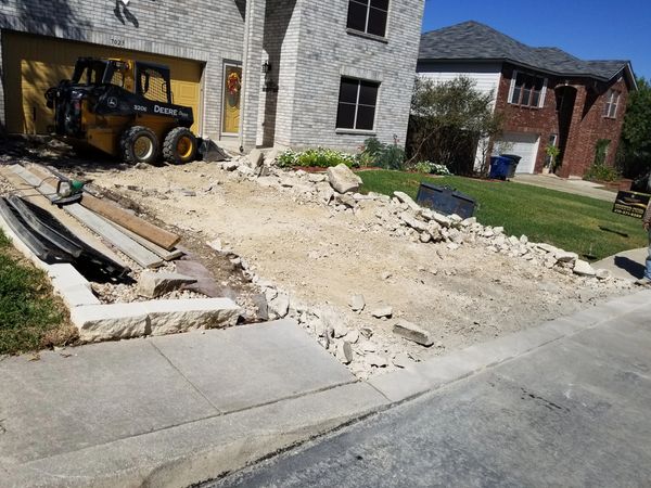 existing concrete driveway demolition removal and haul off