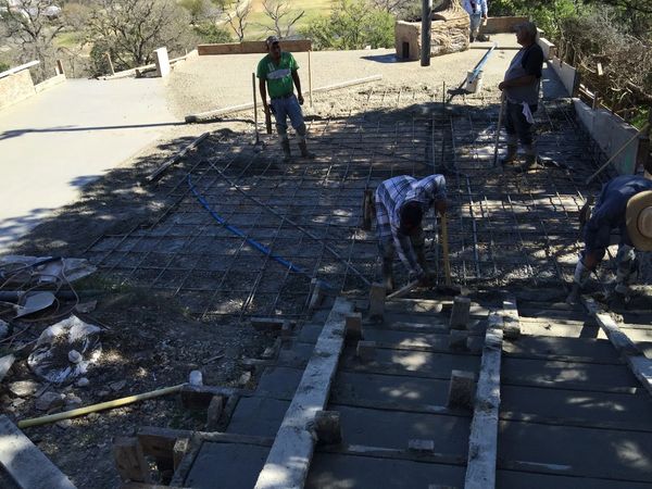 hilltop concrete patio steps installation new braunfels texas