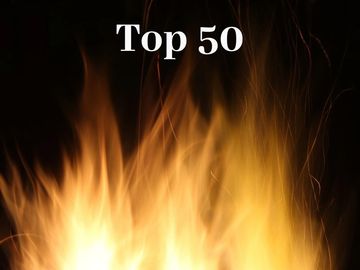 An image that with fire and it says Top 50