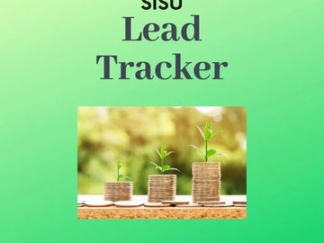 A green box with a photo of plants growing on coins and above it says SISU Lead Tracker