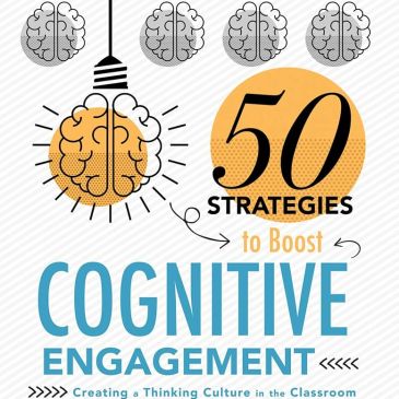 Poster highlighting 50 strategies to boost cognitive engagement.