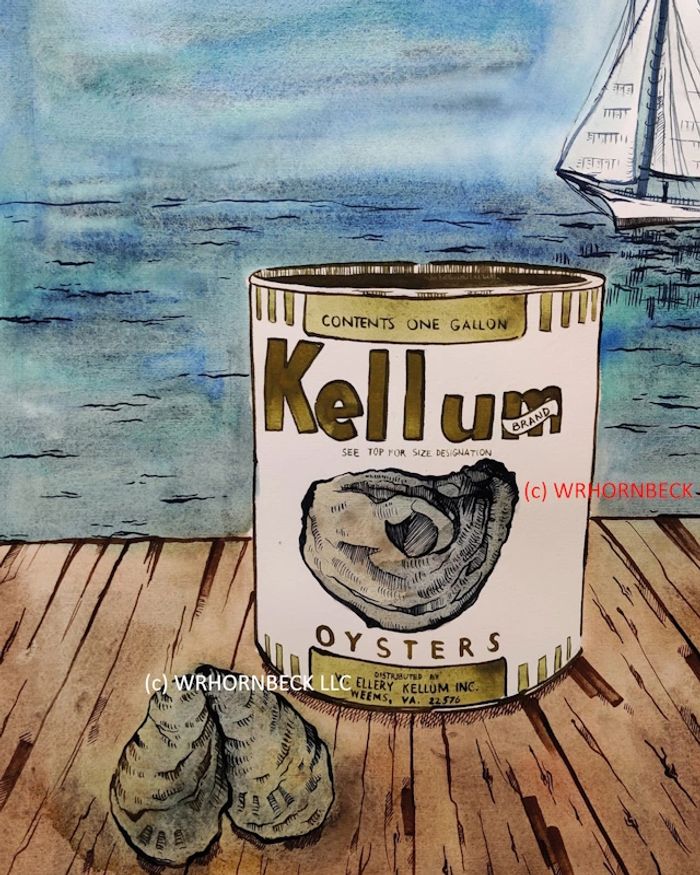 Original Artwork Kellum Oyster Scene