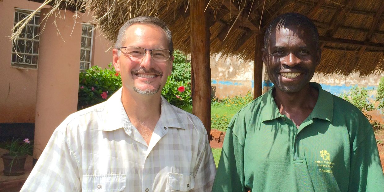 Dan with Henry Gwese, our ministry partner, language interpreter and translator. 