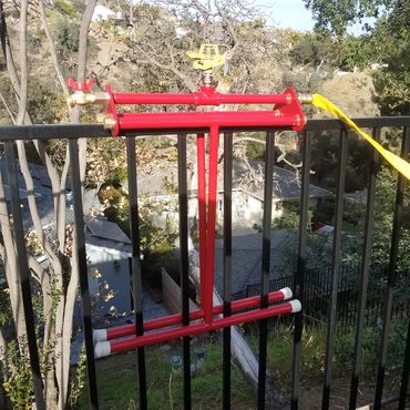rooftop sprinkler system for fire prevention