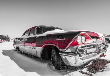 dodge coronet 
west texas
snow
classic cars
austin photography
david bates
transit