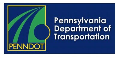 Pennsylvania Department of Transportation logo with blue and green design.