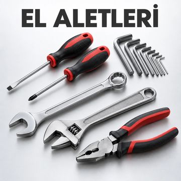 Farklı el aletleri seti.
